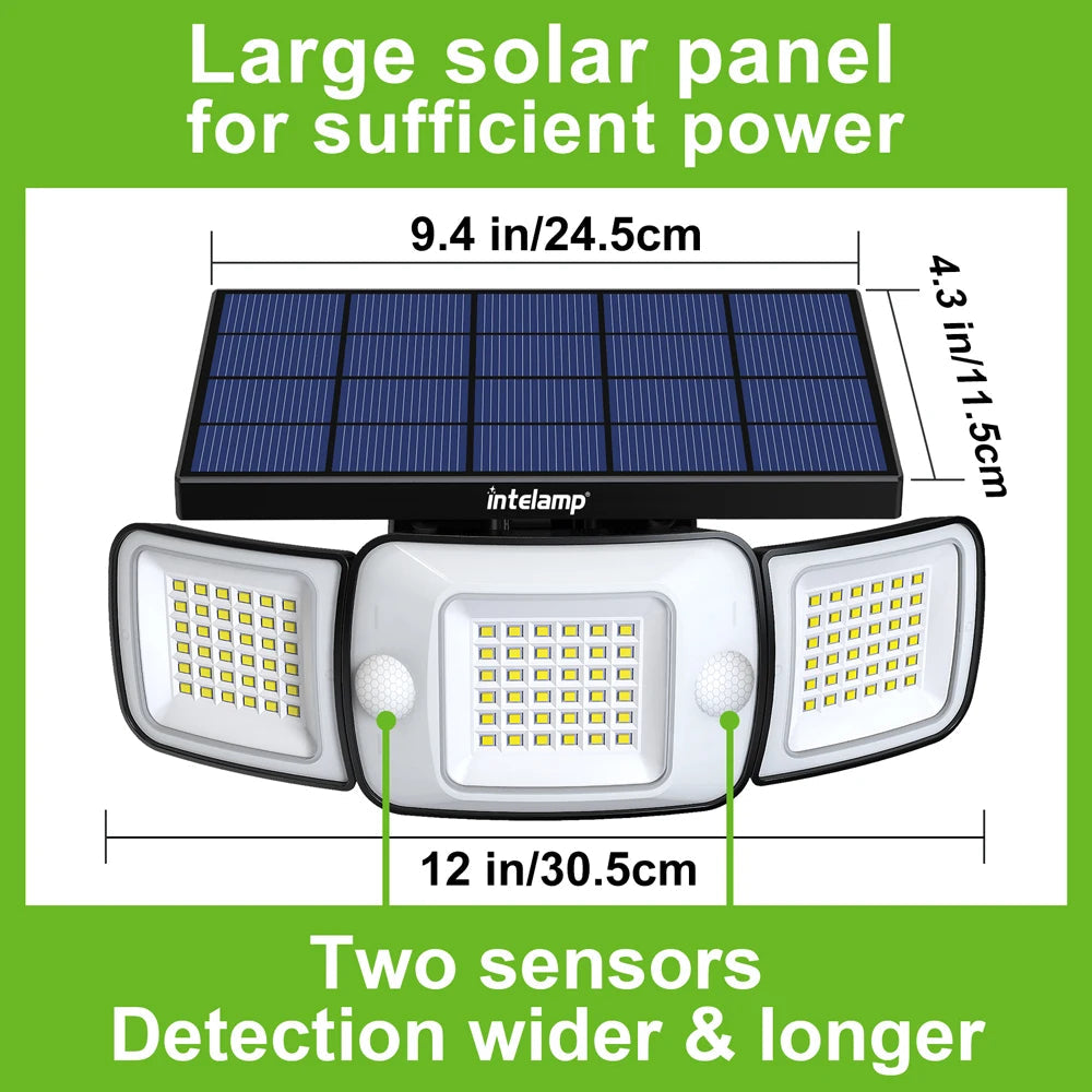 Solar Lights Outdoor with 3 Modes Motion Sensor Super Bright Wall Lamp IP65 Waterproof Street Light for Garden Yard Path Garage Quick Pick Grocers