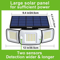 Solar Lights Outdoor with 3 Modes Motion Sensor Super Bright Wall Lamp IP65 Waterproof Street Light for Garden Yard Path Garage Quick Pick Grocers