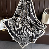 90*90Cm Square Scarf Twill Silk Feeling Women Head Shawls and Wraps Luxury Hair Tree Print Neck Scarves Hijab Bandana Pashmina Quick Pick Grocers