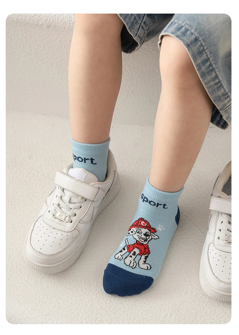 5 Pairs Paw Patrol Kids Socks Cotton Boys Cute Cartoon Socks for Children Baby Casual Socks Spring and Summer Boys Socks Quick Pick Grocers