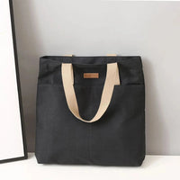 1Pc Women's Tote Bag Canvas Sewing Thread Large Capacity Advanced Sense Handbag Convenient Practical Female's Commuter Bag Econic Blanks