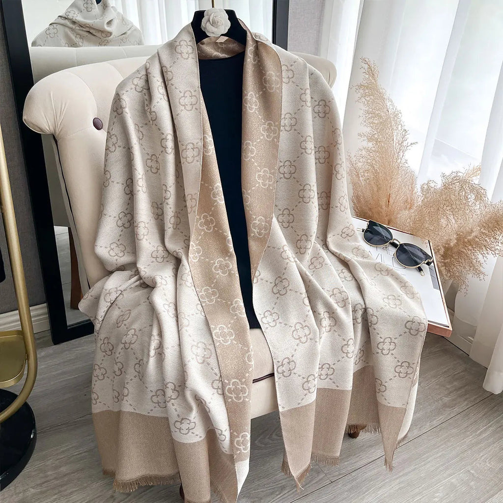 Elegant Ladies Muslim Hijab Golden Thread Scarves With Spring and Autumn Sun Protection Scarf Decoration Shawl Wrap Headscarf Quick Pick Grocers