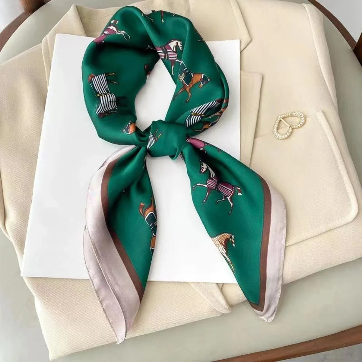 Fashion Luxury Brand 70cm Silk Square Scarf Women Satin Neck Tie Female Hair Bandana Headkerchief Shawl Wrap Hijab Echarpe Quick Pick Grocers