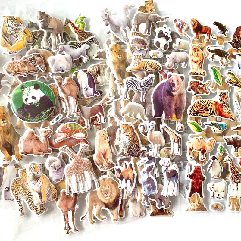 10 Sheets 3D Puffy Stickers Animals Bulk Stickers Scrapbook Decoration Birthday New Year Christmas Gifts for Kids Boys Girls Quick Pick Grocers