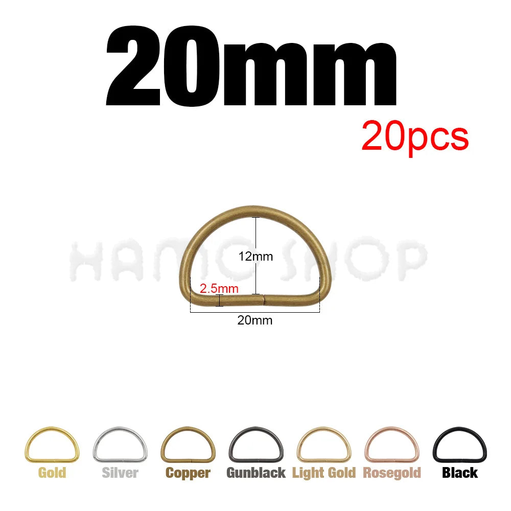 20-1000pcs Metal D Ring Adjustable Buckle Clasp For Webbing Backpacks Straps Bags Cat Dog Collar Chain Buckles DIY Accessorie Quick Pick Grocers