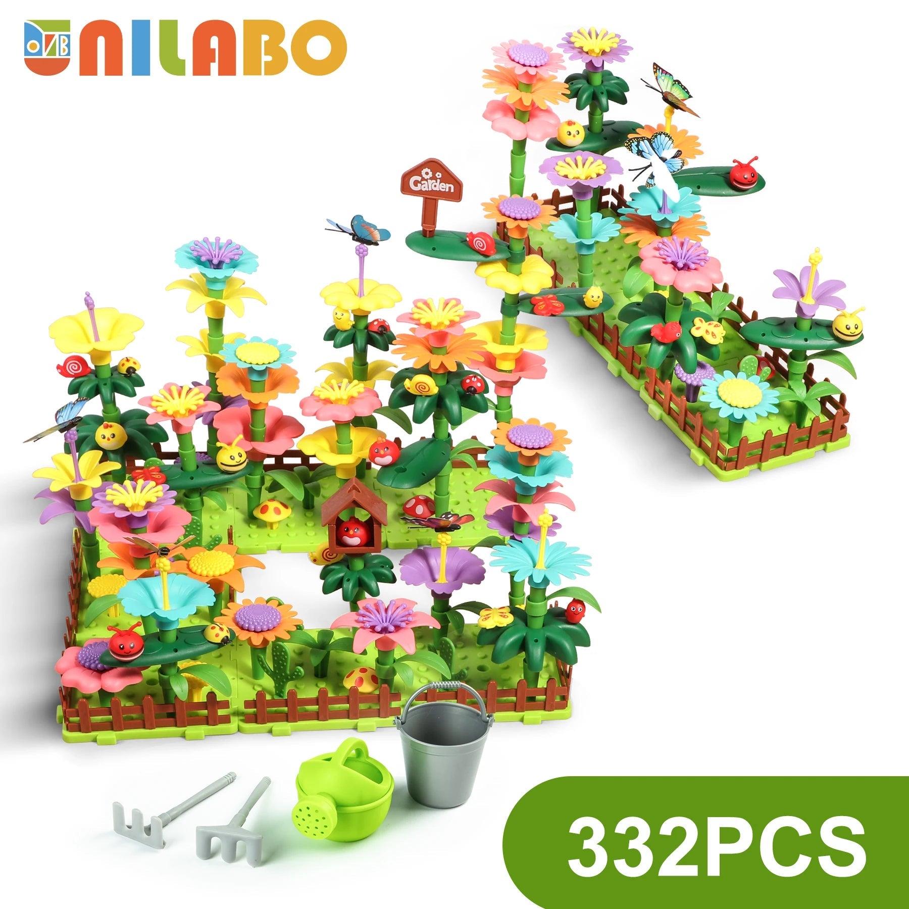 Grow Their Imagination with STEM Educational Flower Garden Building Toy - Perfect Gift for 3-7 Year Old Boys & Girls! Quick Pick Grocers