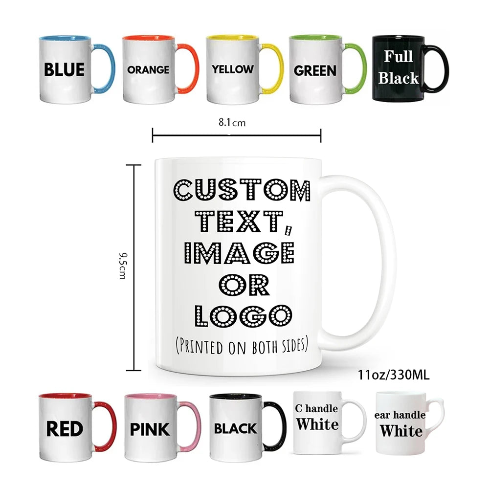 Personalised Your Photo Mug, Custom NAME IMAGE  Cup,Customize Coffee Mugs, Tea Cups, Mothers' day, Fathers' day Wedding Gift Quick Pick Grocers