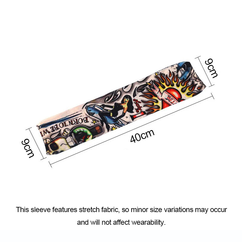 6 PCS Tattoo Sleeves Unisex Summer Cycling Sun Protection Arm Covers Beach Driving Fishing Breathable Nightclub Elastic Sleeves Quick Pick Grocers
