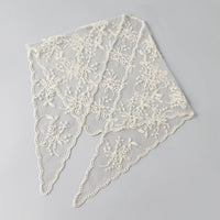 Elegant Lace Scarf Hollow Out Embroidery Foulard Bandana Solid Color Triangular Scarf Thin Vintage HandkerChiefs for Hair Woman Quick Pick Grocers