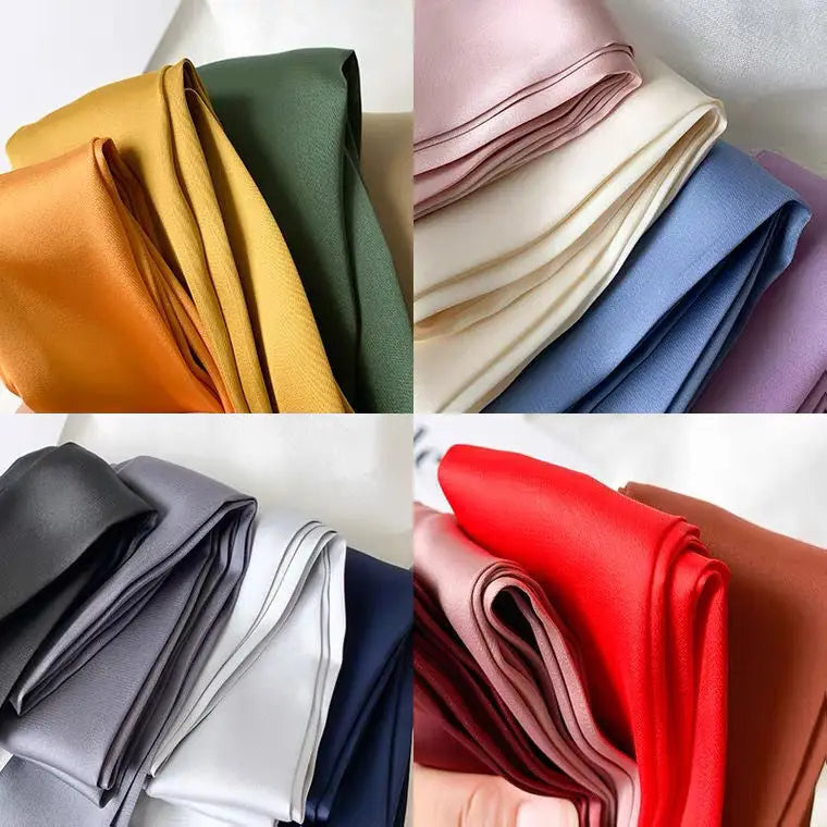 5x200cm Satin Silk Narrow Scarf Neckerchief Solid Neck Scarves Long Silk Thin Scarf Head Neck Hair Band Bag Ribbon Headbands DIY Quick Pick Grocers