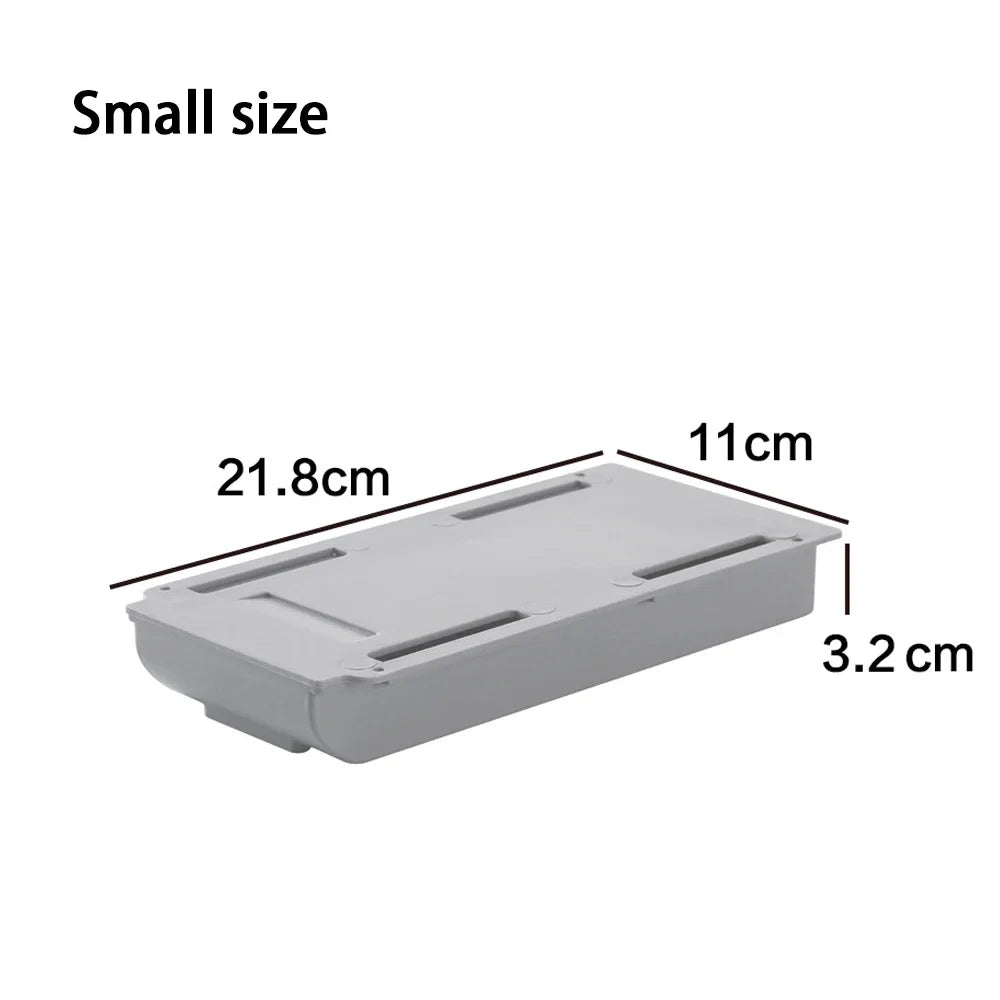 Hidden Storage Box Desk Storage Drawer Self-Adhesive Plastic Table Storage Holder Simple Sundries Cosmetics Stationery Organizer Quick Pick Grocers