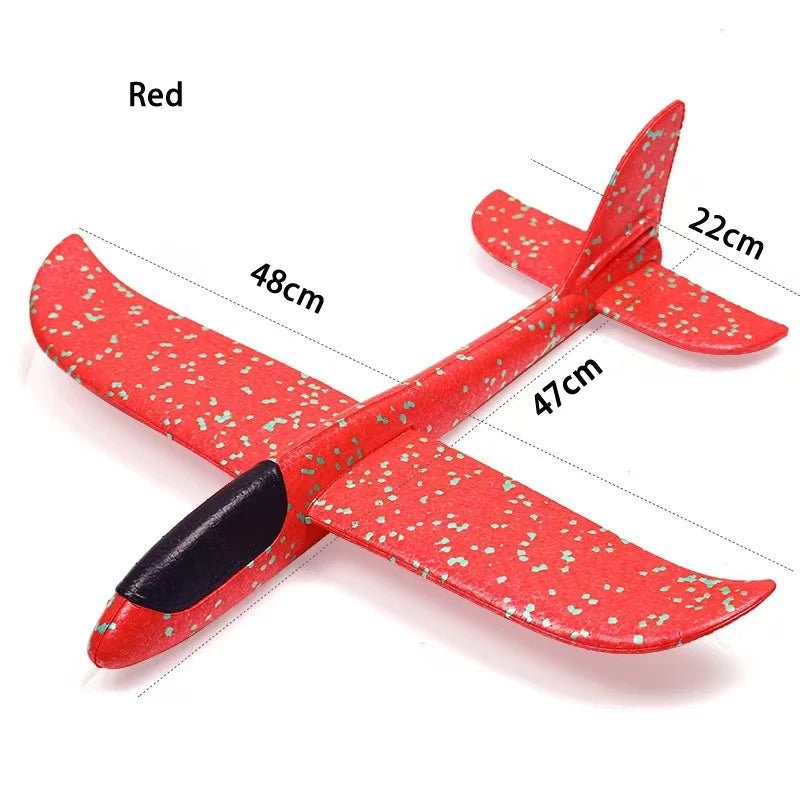 48cm Large EPP Foam Hand Throwing Aircraft Toys Gyratory Stunt Pressure Resistant Model Aircraft Outdoor For Boys Children Gift Quick Pick Grocers