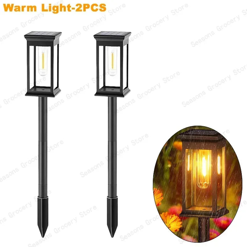 Waterproof LED Solar Lights for Garden Yard Driveway - Automatic Pathway Lighting Outdoor Landscape Lighting Auto On/Off at Dusk Quick Pick Grocers