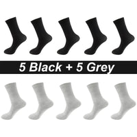 10Pairs/Lot Men Combed Cotton Socks Black Casual Business Breathable High Quality Man Sock New For Male Plus Size EU38-48 Quick Pick Grocers