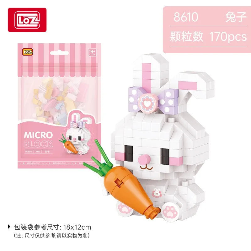 LOZ cute Cartoon Cat Animal Toy Dolphins owls chick cats dogs Model Diamond Particle Block Assembly Toys for Children's Gift Quick Pick Grocers