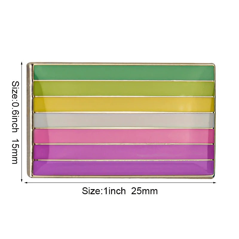 Pride Badge Bisexual Pansexual Brooch Lesbian Pride Pin Flag LGBTQ Gay Flag Lapel Pin Quick Pick Grocers