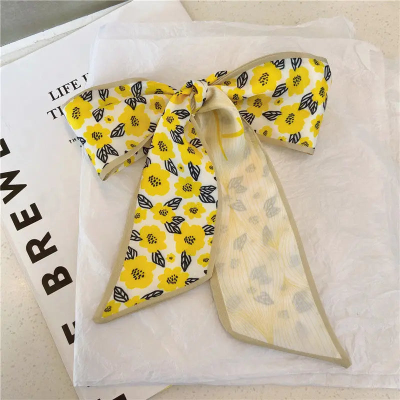 Cashew flower silk scarf, double-sided printed headband, ins decoration, versatile triangle scarf accessories Quick Pick Grocers