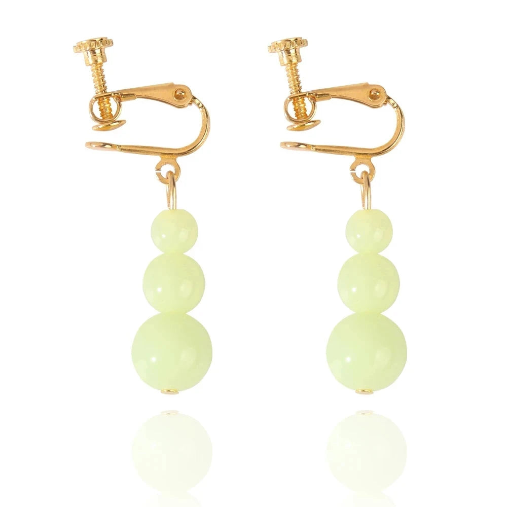 Anime JoJo Bizarre Adventure Drop Earrings Cosplay Props Kakyoin Noriaki Cherry Earrings Ear Clip Men Girl Jewelry Gift Econic Blanks