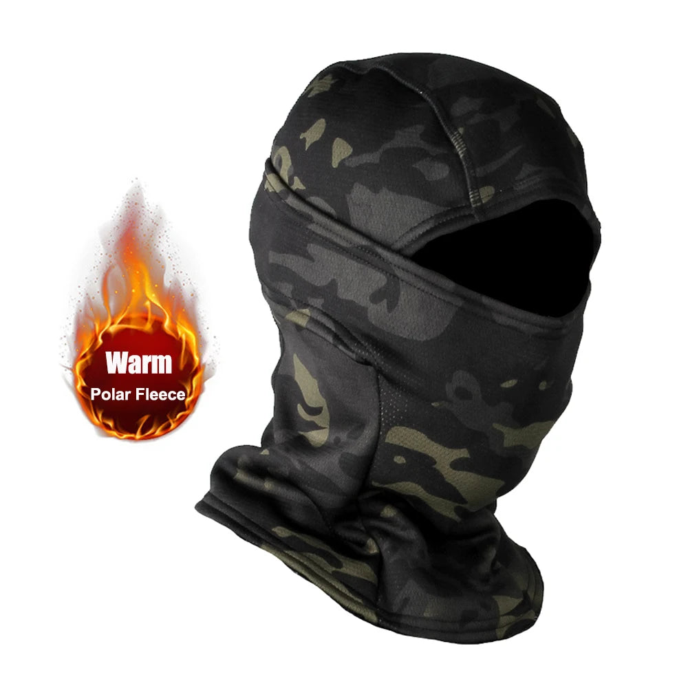 Winter Fleece Warm Camouflage Balaclava Outdoor Cold-proof Ski Cycling Full Face Mask Motorcycle Mask Helmet Lining Econic Blanks