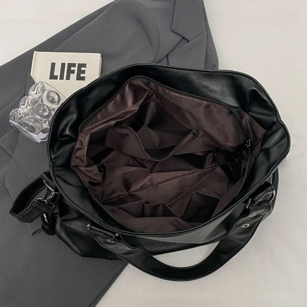 Soft Interior Compartment Shoulder Bags 2026 High Quality Contrasting Colors Bags for Women Fashion Zipper Pu Women's Handbags Quick Pick Grocers