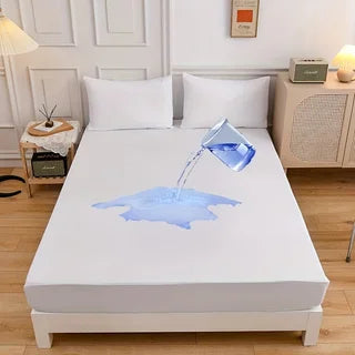 Kuup Safe Waterproof Mattress Protector, Soft Comfortable Breathable Solid Color Bedding Mattress Cover Fitted, No Pillowcases Quick Pick Grocers