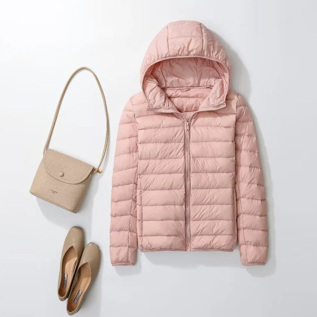 Women Puffer Jacket 15 Colors Plus Size 5XL 6XL 7XL 2025 New Spring Autumn Female Ultra Lightweight Packable Hooded Down Coats Quick Pick Grocers