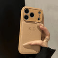 Custom Name Phone Case For iPhone 17 16 15 14 13 Pro Max Plus Air 3D Hot Stamping Faux Leather Cover Couple Gift Quick Pick Grocers