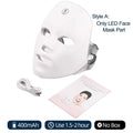 7 Colors Led Facial Mask With Neck Red Light Therapy Mask For Skin Tightening Lifting Anti-aging Bio-Light Beauty Whitening Home Quick Pick Grocers
