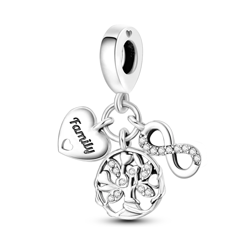 2025 Hot Sale Charms Bead 925 Sterling Silver Pink Butterfly Luminous Firefly Dangle Fit Bangle Bracelet Necklace DIY Jewelry Econic Blanks