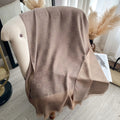 Elegant Ladies Muslim Hijab Golden Thread Scarves With Spring and Autumn Sun Protection Scarf Decoration Shawl Wrap Headscarf Quick Pick Grocers