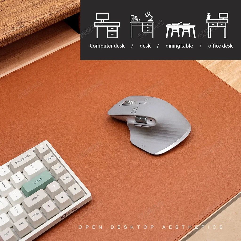 Mouse Pad Large Size Office Desk Protector Mat PU Leather Waterproof Desktop Keyboard Desk Pad Gaming Mousepad PC Accessories Econic Blanks