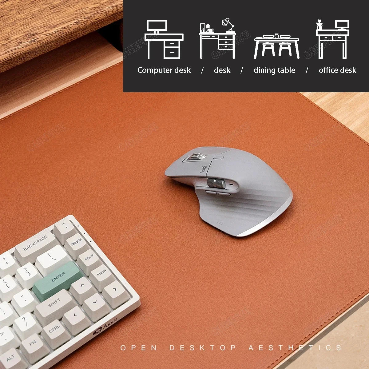 Mouse Pad Large Size Office Desk Protector Mat PU Leather Waterproof Desktop Keyboard Desk Pad Gaming Mousepad PC Accessories Econic Blanks