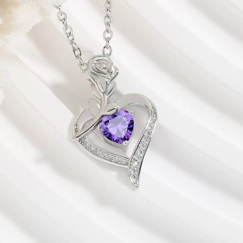 Elegant Style Heart shaped Pendant Necklace Hollow Design Mother's Day Gift Party Suitable for Best Friends Without Box Quick Pick Grocers