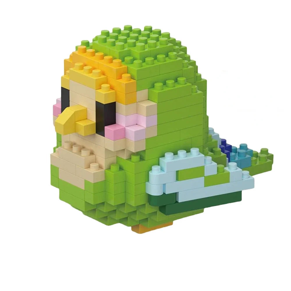 KNEW BUILT Colorful Parrot Micro Mini Building Blocks Assembly Toys 3D Model Bricks for Birds Funs Hands-on Ability Gift Quick Pick Grocers