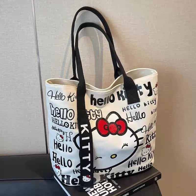 Sanrio Hello Kitty Large Capacity Shoulder Bag Cartoon Kt Cat Handbag Y2K Backpack Schoolbag Holiday Birthday Halloween Gifts Quick Pick Grocers