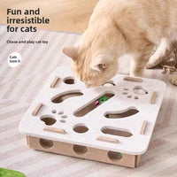 Cat Puzzle Toy Felt Puzzle Box Cat Exercise Toy With Ball Indoor Sports Entertainment Hunting Cat Toys For Indoor Cats Quick Pick Grocers