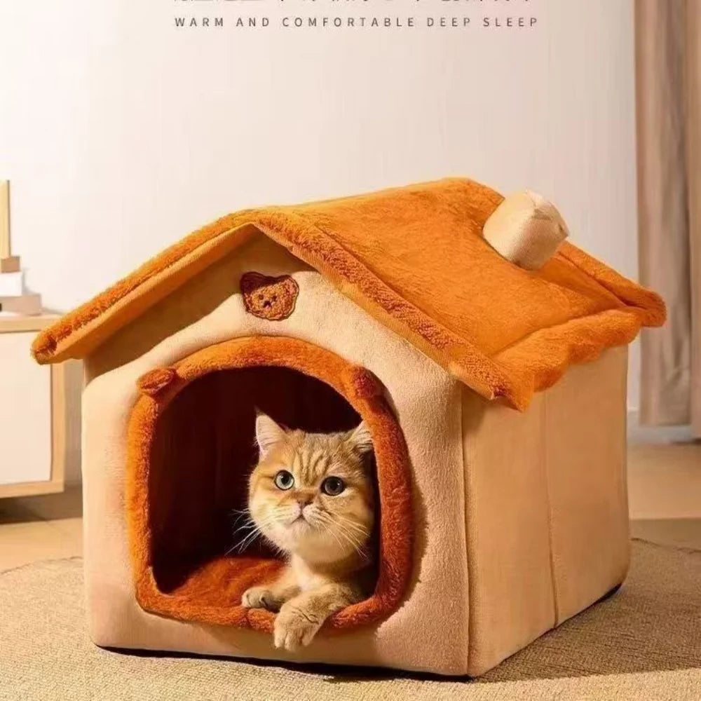 All Season Dog House Style Bed - Removable Washable Pet Bed for Small Dogs Teddy Winter Warm Cat Dog House Quick Pick Grocers