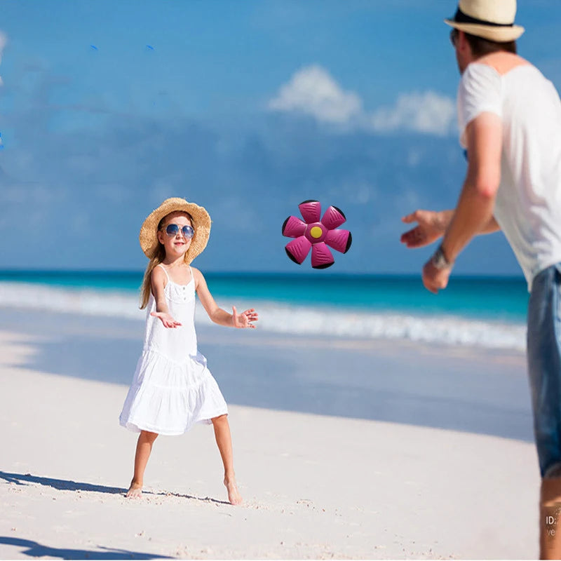 Blue Flying Saucer Ball Outdoor Parent Children Toy Foot Magic Deformation Foot Pressure Decompression Vent Ball Quick Pick Grocers