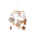 Crib Mobile Bed Bell Wooden Baby Rattles Soft Felt Cartoon Animal Bed Bell Newborn Music Box Hanging Toy Crib Bracket Baby Gifts Purest Peak