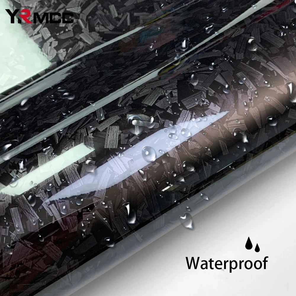 Carbon Fiber Film 300cm Car Stickers Glossy Black Decoration Decal Technology Waterproof  Vinyl Wrap Film DIY Auto Accessories Econic Blanks
