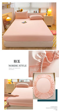 Soft Cotton Fitted Bed Sheet with Elastic Mattress Cover Quick Pick Grocers