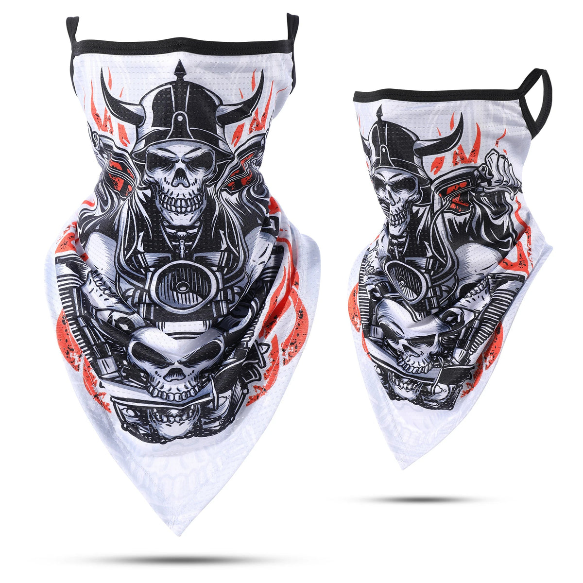 Skull Print Quick-drying Bandana Summer Scarf Breathable Half Face Cover Reusable Neck Gaiter Mask Sport Cycling Hiking Fishing Quick Pick Grocers