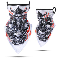 Skull Print Quick-drying Bandana Summer Scarf Breathable Half Face Cover Reusable Neck Gaiter Mask Sport Cycling Hiking Fishing Quick Pick Grocers
