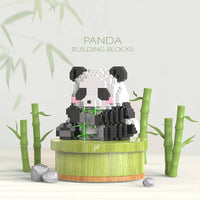 Creative DIY Assemable Animal Cute MINI Chinese Style Animal Panda Building Block Educational Boy Toys For Children Model Bricks Purest Peak Salt