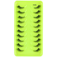 New Half Eyelashes 3/10Pairs Half Lashes Natural 3D Cat Eye Lashes Clear Stem False Eyelash Extension Makeup Faux Cils maquiagem Purest Peak