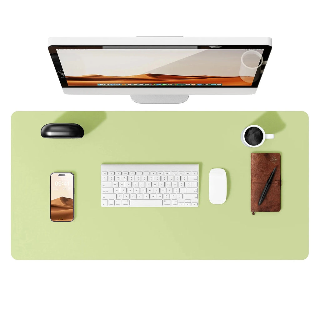 Large Mouse Pad,Office Desk Mat, Leather Desk Pad Protector, Non-Slip PU Leather Desk Blotter, Laptop Desk Pad Econic Blanks