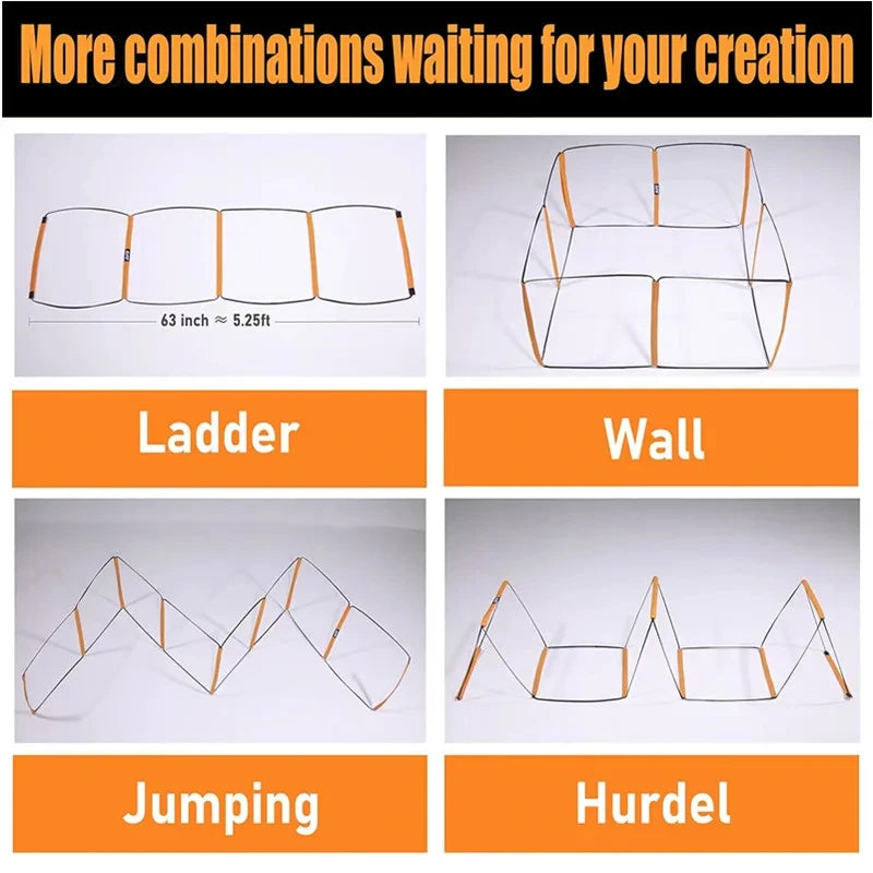 Dual-Purpose Soccer Training Jump Ladder Multifunctional Agility Ladder Speed Training Coordination Footwork Football Equipment Quick Pick Grocers