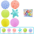 6Pcs Textured Multi Ball Set Develop Tactile Senses Toy Baby Touch Hand Ball Toys Training Ball Massage Soft Balls Kids Gifts Purest Peak