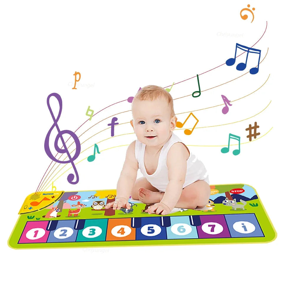 Piano Mat for Kids Kids Toddlers Floor Keyboard Dance Mat Baby Fitness Play Animal Music Blanket Instrument Toys Girl Boy Gift Econic Blanks