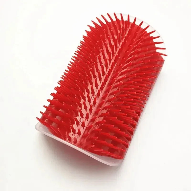Cat Corner Brush Comb Massager for Cat Arch Plastic Scratcher Remove Hair Comb Grooming with Catnip Cat Self Cleaning Cat Supply Econic Blanks